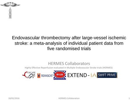 hermes consortium stroke thrombectomy|thrombectomy after ischaemic stroke.